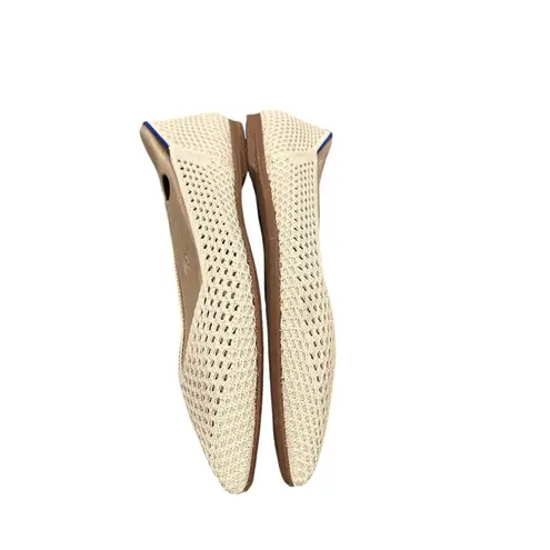 Cream Pointed Toe Flats & Loafers by Rothy's Mesh in love 8 Tan