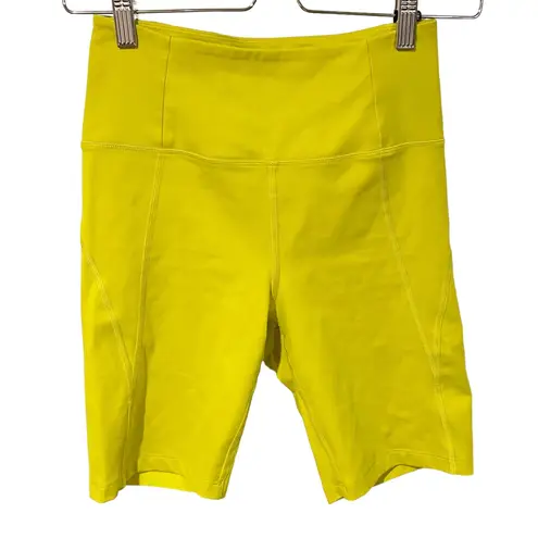 Girlfriend Collective Girlfriend‎ Collective Size Small High Rise Bike Shorts Neon Yellow Running