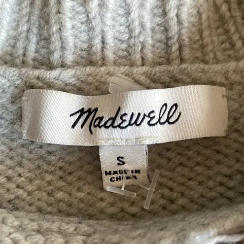 Madewell  Merino Wool Blend Women's Sweater Small El Rancho Cropped Boxy Grey