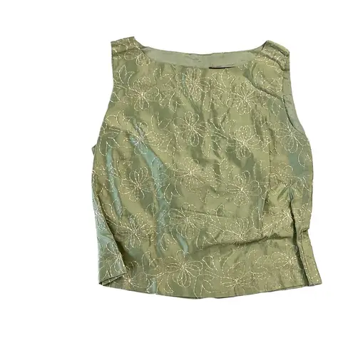 SilkLand 2 pc Silk Top Set Green Size 8