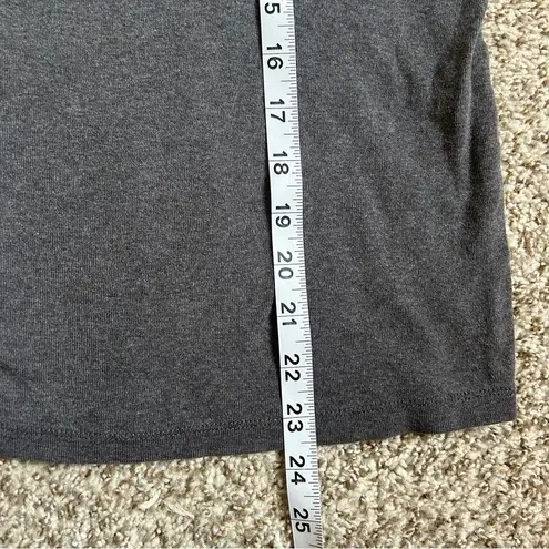 Karen Scott Vintage Gray Shirt Leaves Apples Gold Bicycle and Red Accents Fall