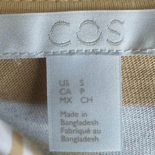 COS Womens The Clean Cut Stripe Long Sleeve Cotton T-Shirt Size Small Organic