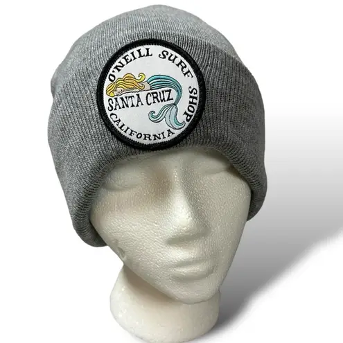 O'Neill O’Neill Retro Mermaid Surf Shop Santa Cruz California Beanie Hat Knit Grey HTF