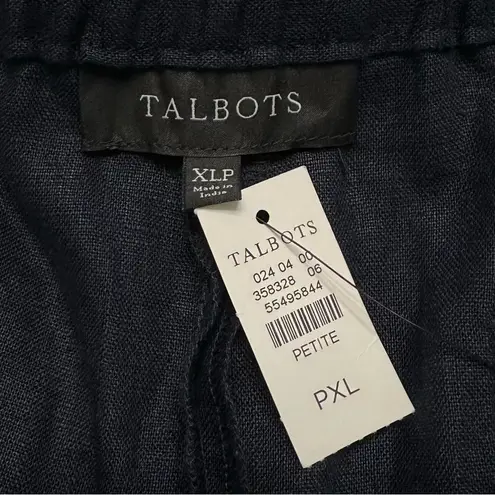 Talbots NWT  100% Linen Black Wide Leg Pants