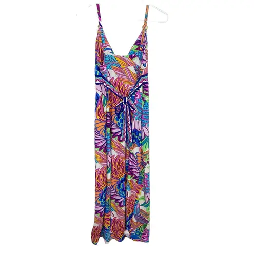 Trina Turk  Paradise Plume Maxi Dress Swim Cover-up Size XS Color MULTI h