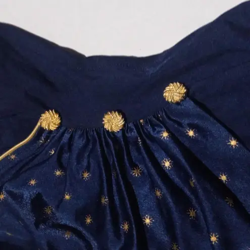 Longitude One Piece Swimsuit-Size 8 Tall-Shelf Bra-Gold Buttons-Stars-Union Made