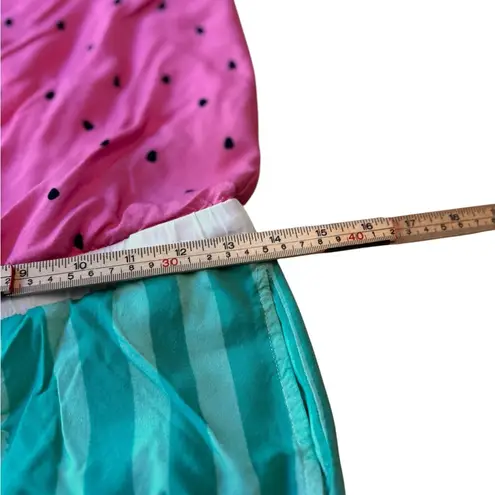 Tipsy Elves Watermelon Romper Size S Pink Green Striped Drawstring Shorts in EUC - Image 7
