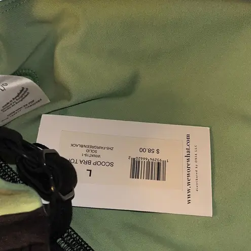 We Wore What NWT Solid Scoop Bra Top In Green SIZE -LARGE