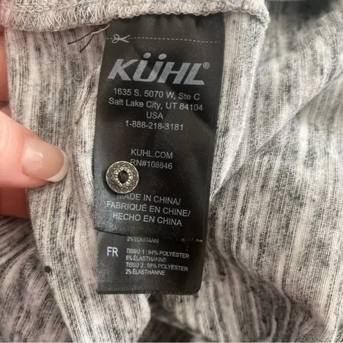 Kuhl Svenna Gray Space Dye Henley Top Women’s Small Long Sleeve Pullover