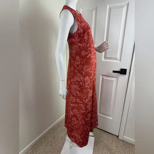 Jones Jeans Creek Linen Floral Dress Size 8. #368 Red