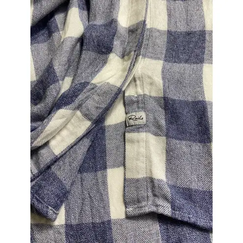 Rails Flannel Buffalo Plaid Button Down Shirt Dress Size S Rayon Boho Casual - Image 9