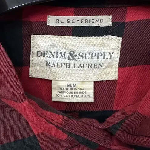 Denim & Supply Ralph Lauren Denim Supply Ralph Lauren Women's Medium Button Up Shirt Buffalo Plaid Boyfriend