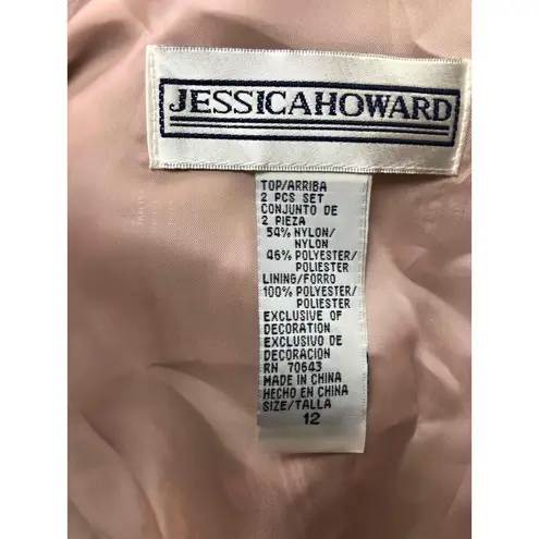 Jessica Howard Peach Evening Gown Spaghetti Strap with Bolero Womens Size 12