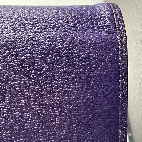 Loewe Purple Bifold Continental Wallet w/ Anagram - Preowned
