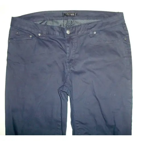 prAna New NWT Womens 14 32 Kara Jeans Skinny Dark Blue Cuff Long Stretch Organic