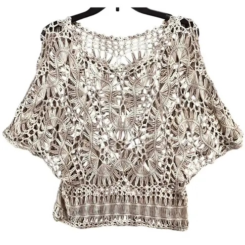 Womens Hand Knitted Crochet Top XS