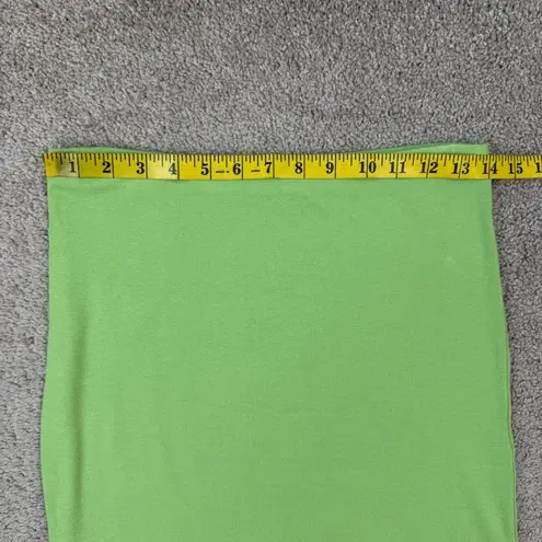 Naked Wardrobe Bodycon Midi Skirt Womens Size L Kiwi Green