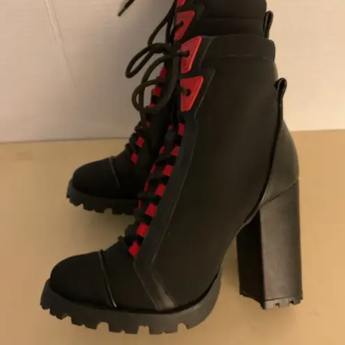 Schutz women platform Zara combat heel boots size 7