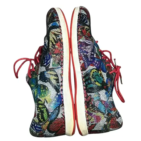 Alegria PG Lite Sneaker Womens 9.5-10 Multicolor Mosaic Butterfly Leather Artsy