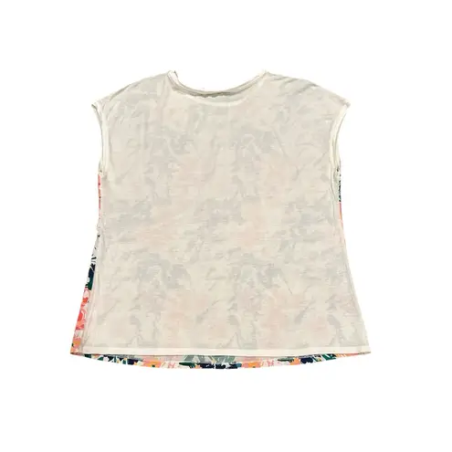 Ted Baker Sketchy Silk Magnolia Floral Sleeveless Blouse Round Neck Top Pink Size 6