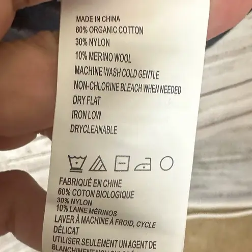 prAna NEW with tags Blue and White Milani Henley Sweater Dress Medium, MSRP $109