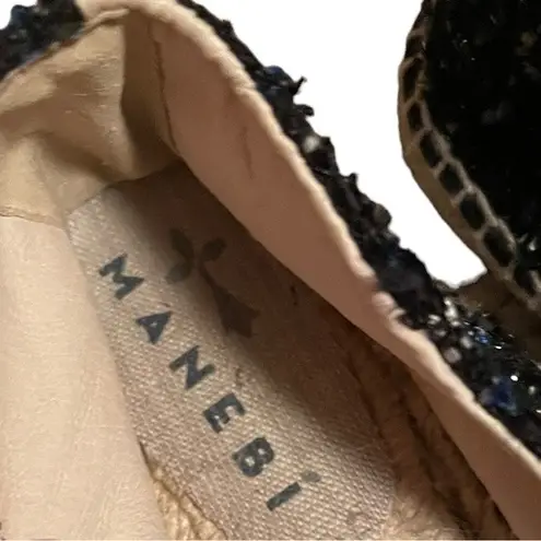 Manebi Women's Hamptons Espadrille Flat Size 9.5 Blue