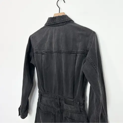 Pistola Nina Mini Dress In Black Denim Jean Size XXS