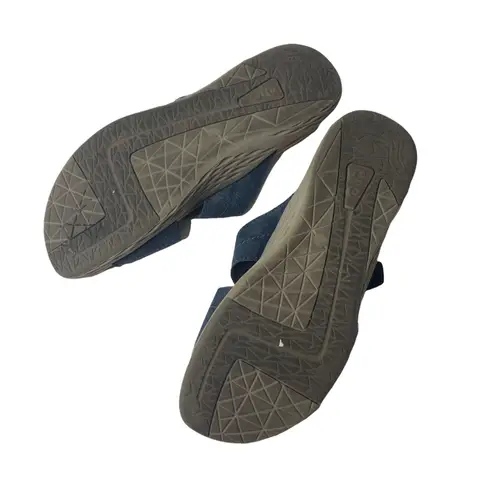 Earth Origins Earth Orgins Women's Size 11 Blue Slide Leather Comfort Sandals