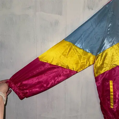 80s Color Block Windbreaker Jacket 3XL Multicolor Unisex Pink Size 3X