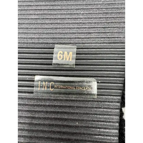 INC Dinnaa Black Sherpa Slide Slippers 6M