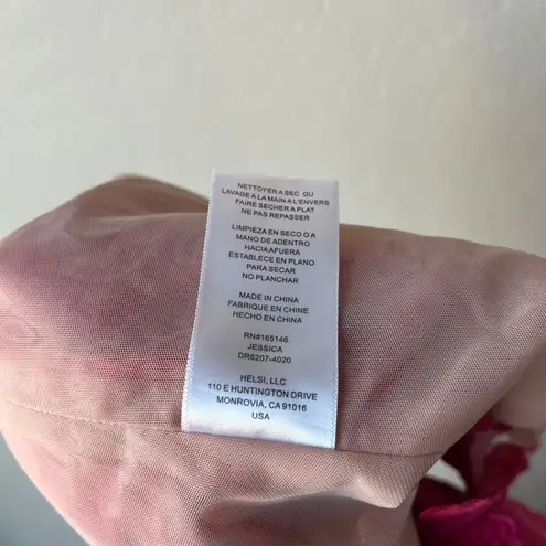 Helsi Embroidered Floral Pink Strapless Lace Up Corset Back Midi Gown Size XL - Image 13