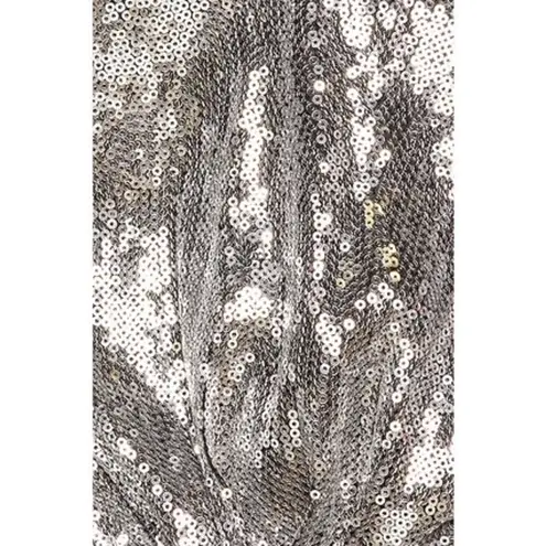 DANIELE CARLOTTA Sequin Crop Top in silver size 38