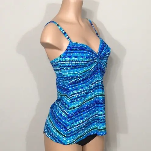 MiracleSuit blue tankini top. 8. NWT