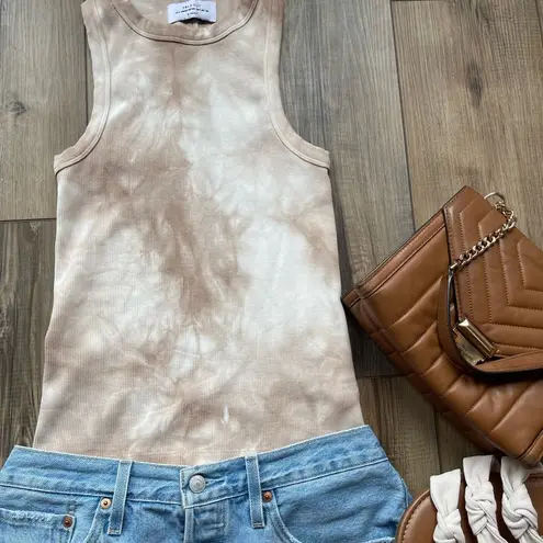 Organic Cotton Racerback Tank | EUC | Size XS | Neutral Tye Dye