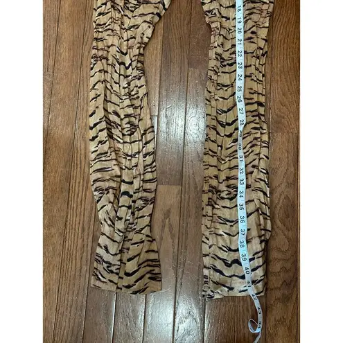 We Wore What NWT  XS Tiger Print High Rise Flare Pants