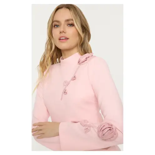 Likely  Mick Floral Long Sleeve Minidress in Pink Size US 8