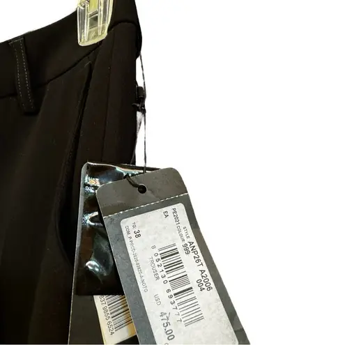 Emporio Armani NWT Stitched Crease Black Trousers