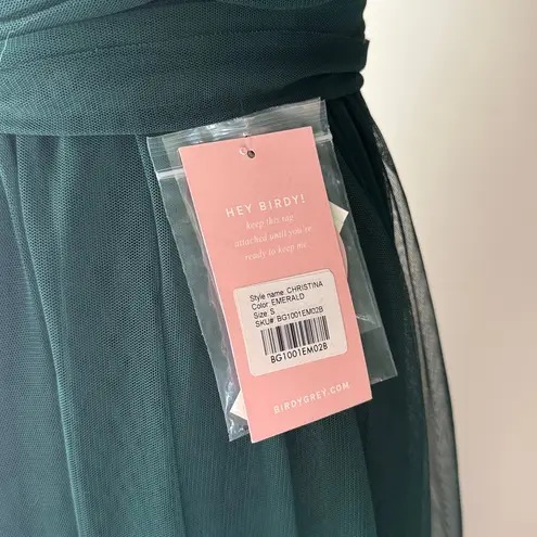Birdy Grey Christina Convertible Dress Emerald Tulle Bridesmaid Formal