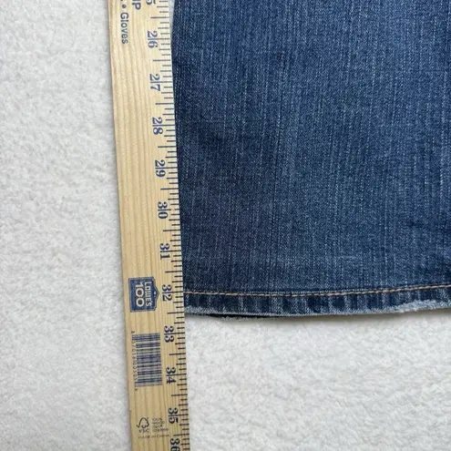 Silver Jeans Womens Eden Flare 30" Medium Wash Low Rise Y2K Western Thick Stitch