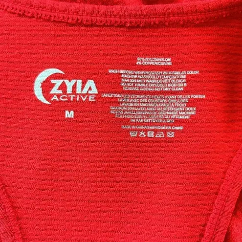 Zyia Active Copper Charged Racerback Workout Tank Women’s Size Medium Red