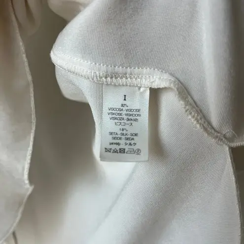 Forte Forte Turtleneck Cream Italian Velvet Silk Blend Long Sleeve Top Size 1