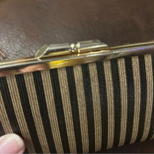 Vintage y2k gold metallic sparkle clutch wallet kisslock evening regency core Black