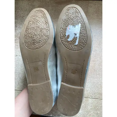 Rohb Joyce Azria Loafers Flats Metallic Silver Classic Miami Resort Luxury Yacht Size 10