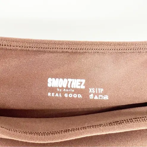 Aerie Smoothez by  Off the Shoulder Top XS Brown - Image 6