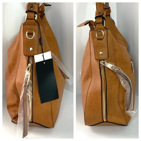 Realer Faux Brown Leather with Tassel Hobo Bags