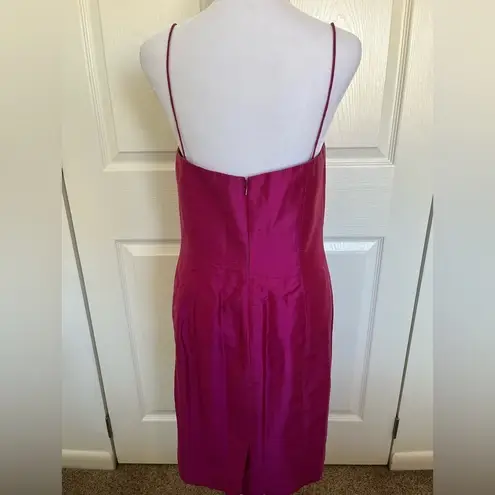 Ellen Tracy Vintage Magenta 100% Silk 2 Piece Suit Size 6