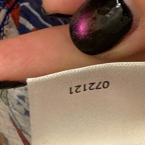 Soft Surroundings Navy Blue Orange Floral Embroidered Tunic Top Boho XL