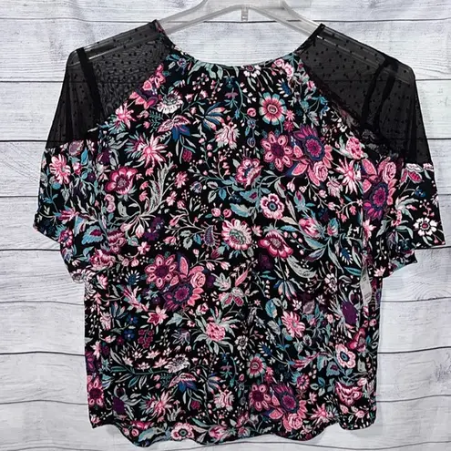 Attention Floral Blouse XL NWT