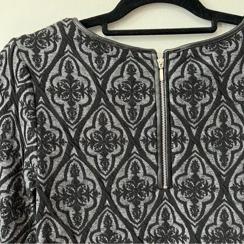 INC International Concepts Black Gray Patterned Knee Length Sheath Dress Size M Size M