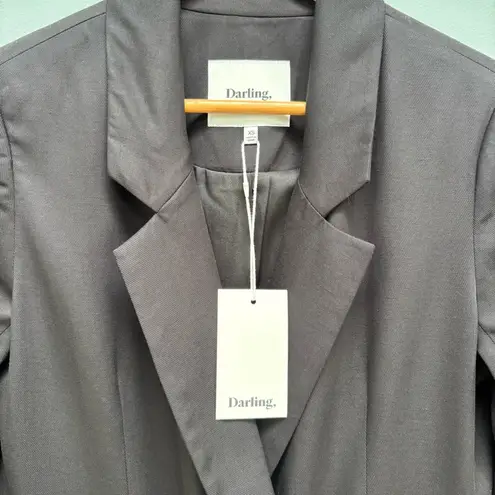 Darling Coast Blazer Black Linen Blend XS